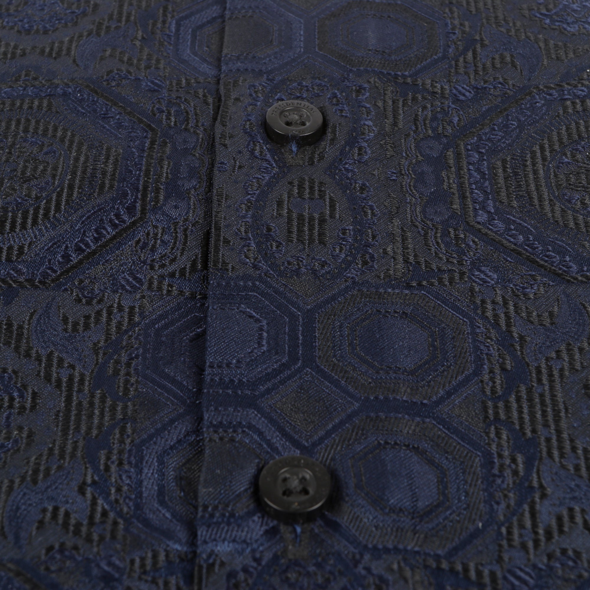 70% Silk Rich Heritage - Navy Long Sleeve Men's Shirt