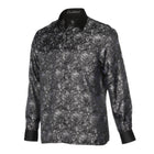 70% Imperial Silk Rich Paisely - Black Long Sleeve Men's Shirt