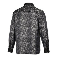 70% Imperial Silk Rich Paisely - Black Long Sleeve Men's Shirt