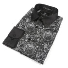 70% Imperial Silk Rich Paisely - Black Long Sleeve Men's Shirt