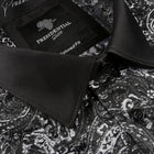 70% Imperial Silk Rich Paisely - Black Long Sleeve Men's Shirt