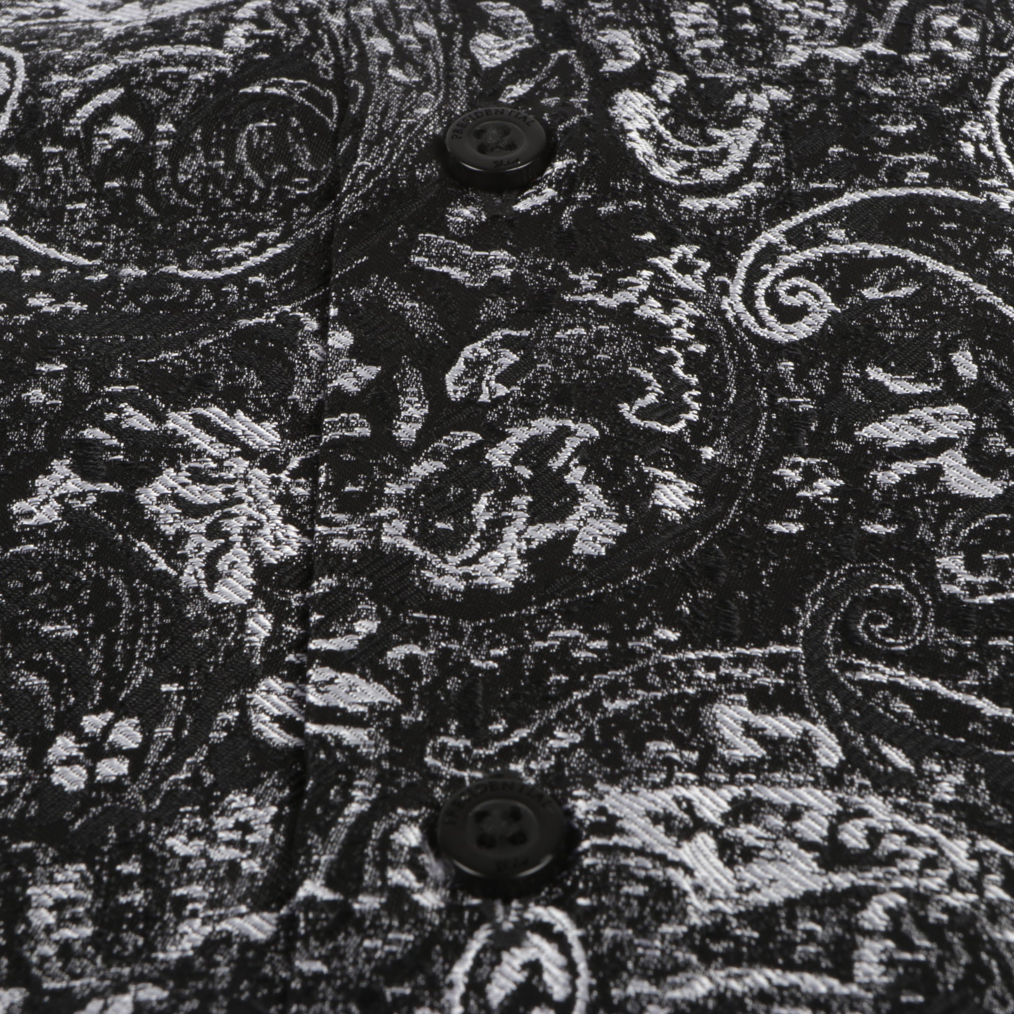 70% Imperial Silk Rich Paisely - Black Long Sleeve Men's Shirt