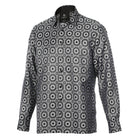 The Queen Gambit-Black Men's Jacquard Satin Luxury Formal Shirt