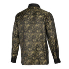70% Imperial Silk Rich Paisely - Gold Long Sleeve Men's Shirt