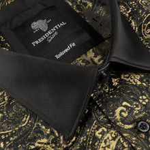 70% Imperial Silk Rich Paisely - Gold Long Sleeve Men's Shirt