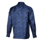 70% Imperial Silk Rich Paisely - Royal Blue Long Sleeve Men's Shirt
