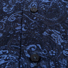 70% Imperial Silk Rich Paisely - Royal Blue Long Sleeve Men's Shirt