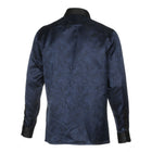 70% Imperial Silk Rich Paisely - Navy Long Sleeve Men's Shirt