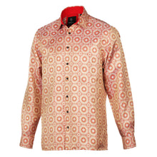 The Queen Gambit - Red Men's Jacquard Satin Luxury Formal Shirt