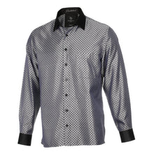 70% Supreme Silk Tiger's Eye - Silver Long Sleeve Men's Shirt