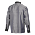 70% Supreme Silk Tiger's Eye - Silver Long Sleeve Men's Shirt