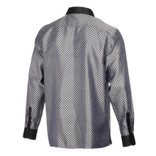 70% Supreme Silk Tiger's Eye - Silver Long Sleeve Men's Shirt