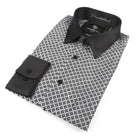 70% Supreme Silk Tiger's Eye - Silver Long Sleeve Men's Shirt