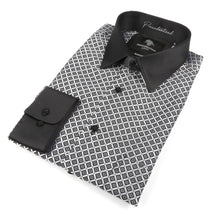70% Supreme Silk Tiger's Eye - Silver Long Sleeve Men's Shirt