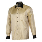 70% Supreme Silk Tiger's Eye - Gold Long Sleeve Men's Shirt