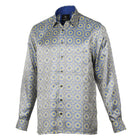 The Queen Gambit - Yellow Men's Jacquard Satin Luxury Formal Shirt
