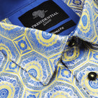 The Queen Gambit - Yellow Men's Jacquard Satin Luxury Formal Shirt