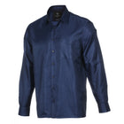 70% Supreme Silk Tiger's Eye - Royal Blue Long Sleeve Men's Shirt