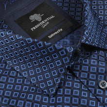 70% Supreme Silk Tiger's Eye - Royal Blue Long Sleeve Men's Shirt
