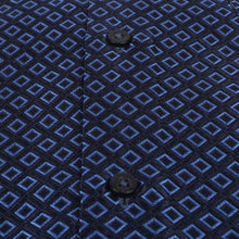 70% Supreme Silk Tiger's Eye - Royal Blue Long Sleeve Men's Shirt