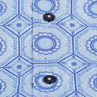 The Queen Gambit - Blue Men's Jacquard Satin Luxury Formal Shirt