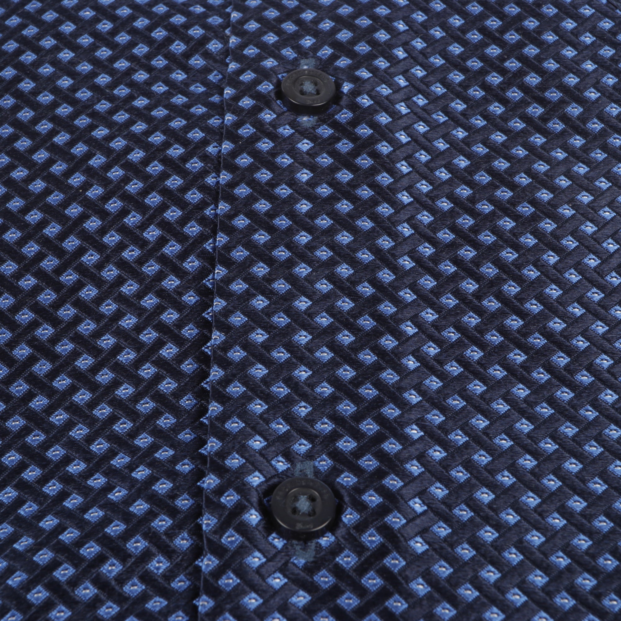 70% Silk Rich Weave - Royal Blue Long Sleeve Men's Shirt