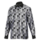 Royal Check - Black Men's Jacquard Woven Luxury Formal Shirt