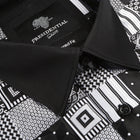 Royal Check - Black Men's Jacquard Woven Luxury Formal Shirt
