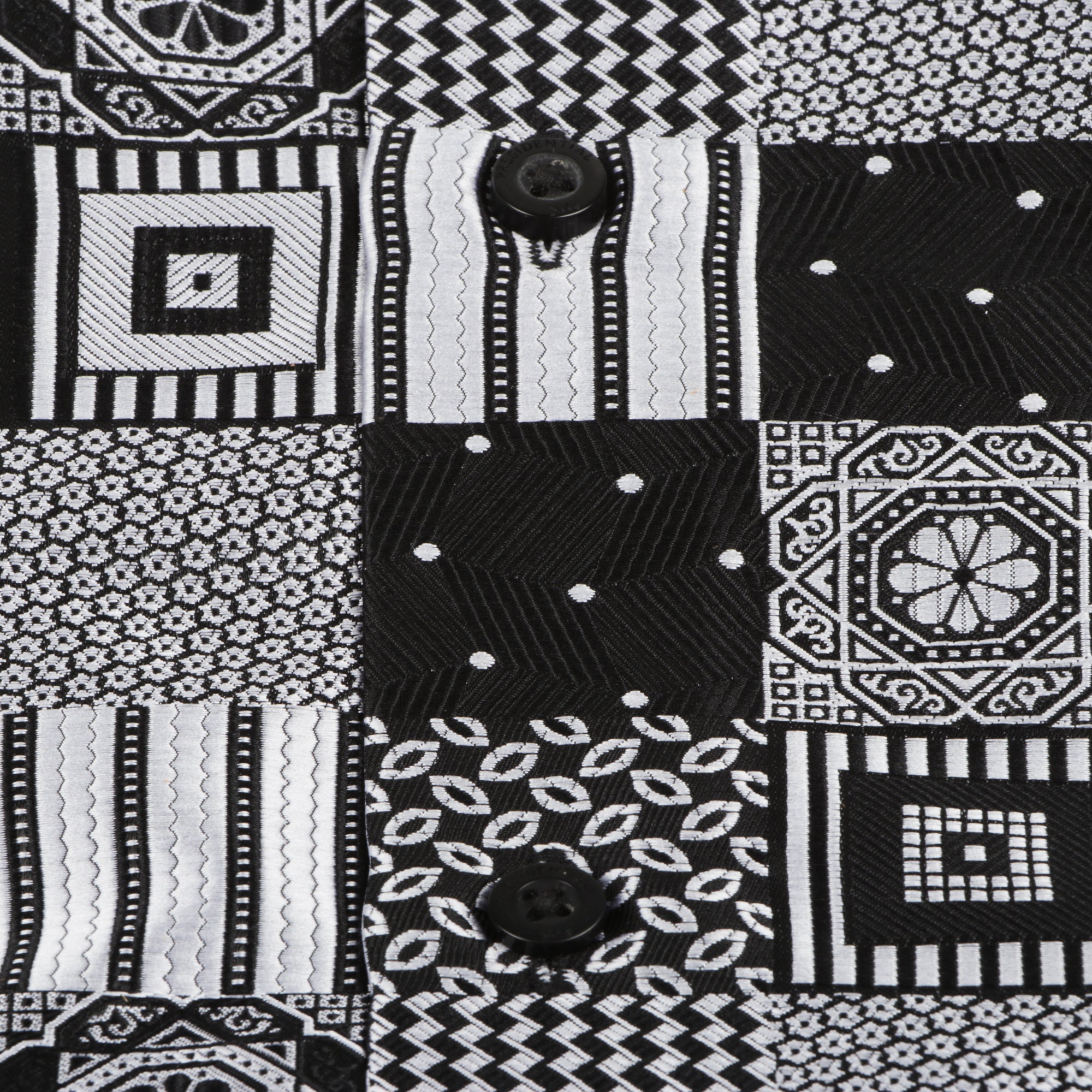 Royal Check - Black Men's Jacquard Woven Luxury Formal Shirt