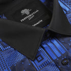 Royal Check - Blue Men's Jacquard Woven Luxury Formal Shirt