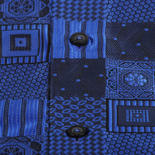 Royal Check - Blue Men's Jacquard Woven Luxury Formal Shirt