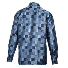 Royal Check - Navy Men's Jacquard Woven Luxury Formal Shirt