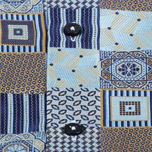 Royal Check - Golden Blue Men's Jacquard Woven Luxury Formal Shirt