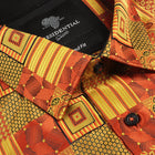 Royal Check - Burnt Orange Men's Jacquard Woven Luxury Formal Shirt