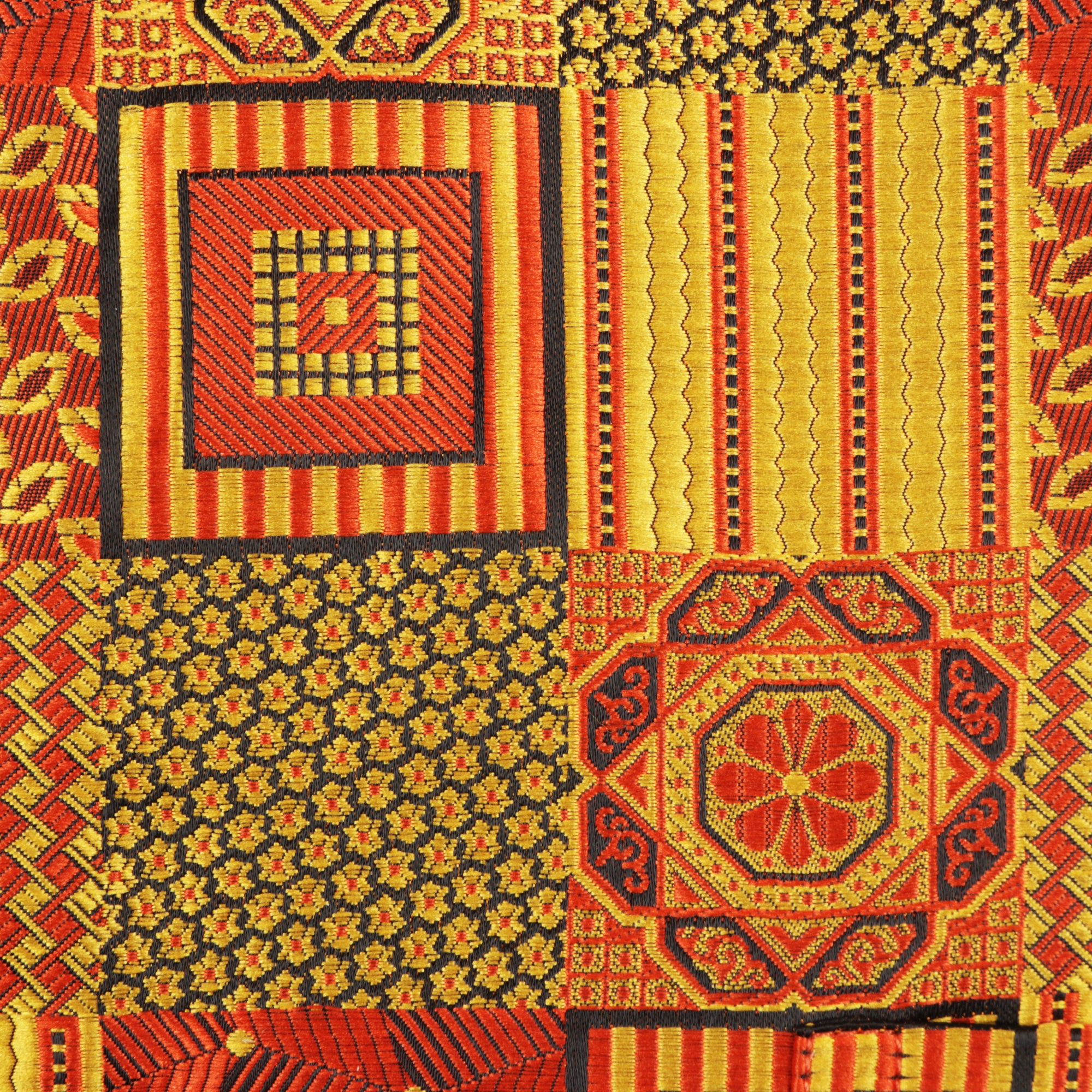 Royal Check - Burnt Orange Men's Jacquard Woven Luxury Formal Shirt