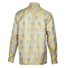 Royal Check - Yellow Men's Jacquard Woven Luxury Formal Shirt
