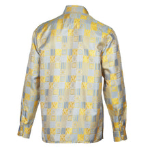 Royal Check - Yellow Men's Jacquard Woven Luxury Formal Shirt
