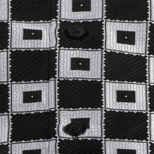 Chess Board - Black Men's Jacquard Satin Luxury Formal Shirt