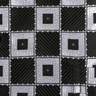 Chess Board - Black Men's Jacquard Satin Luxury Formal Shirt