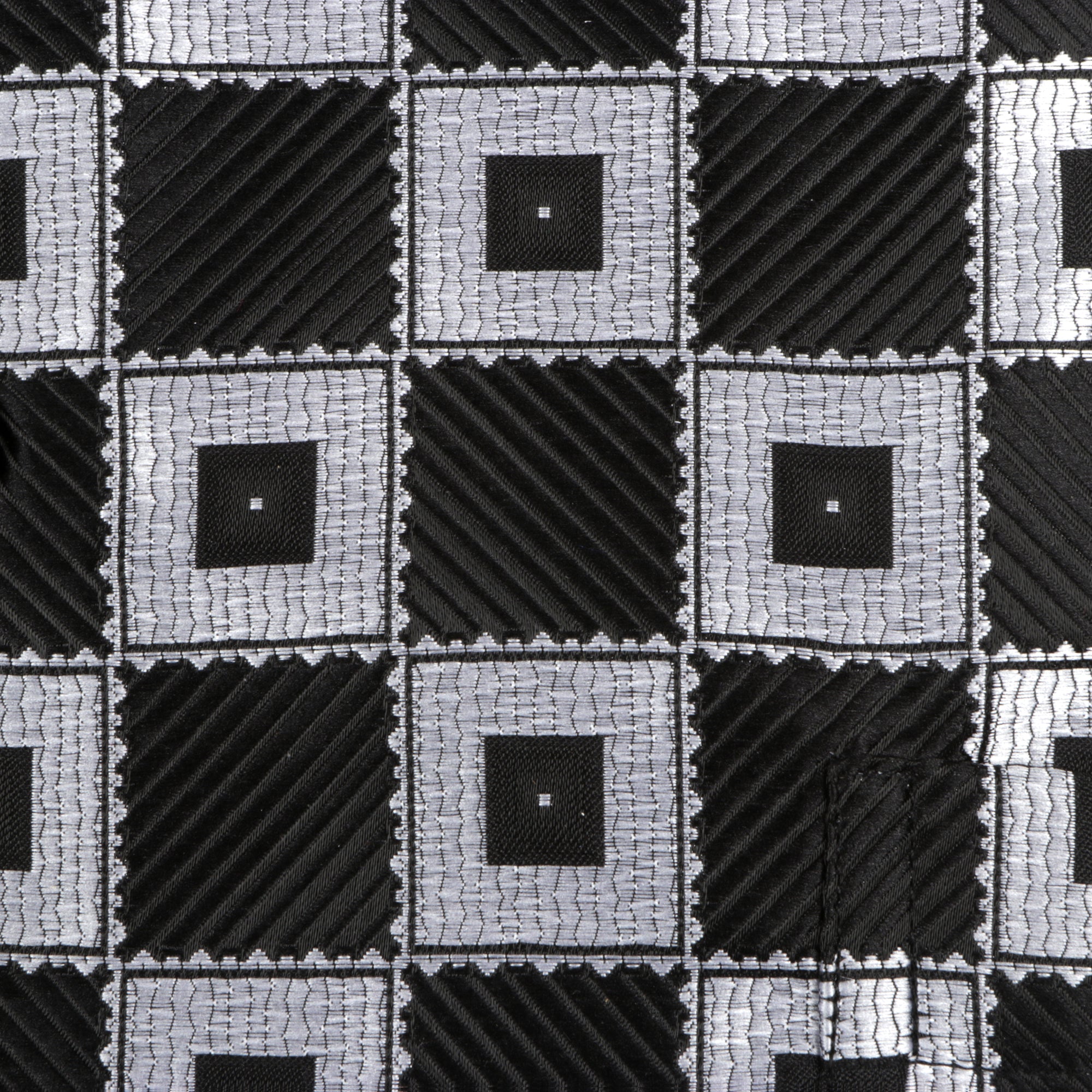 Chess Board - Black Men's Jacquard Satin Luxury Formal Shirt