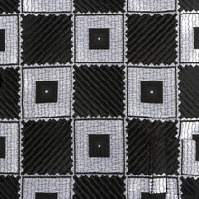 Chess Board - Black Men's Jacquard Satin Luxury Formal Shirt