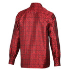 Chess Board - Red Men's Jacquard Satin Luxury Formal Shirt