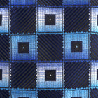 Chess Board - Blue Men's Jacquard Satin Luxury Formal Shirt