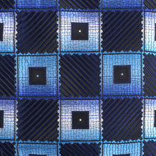 Chess Board - Blue Men's Jacquard Satin Luxury Formal Shirt