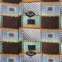 Chess Board - Brown Men's Jacquard Satin Luxury Formal Shirt