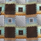 Chess Board - Brown Men's Jacquard Satin Luxury Formal Shirt