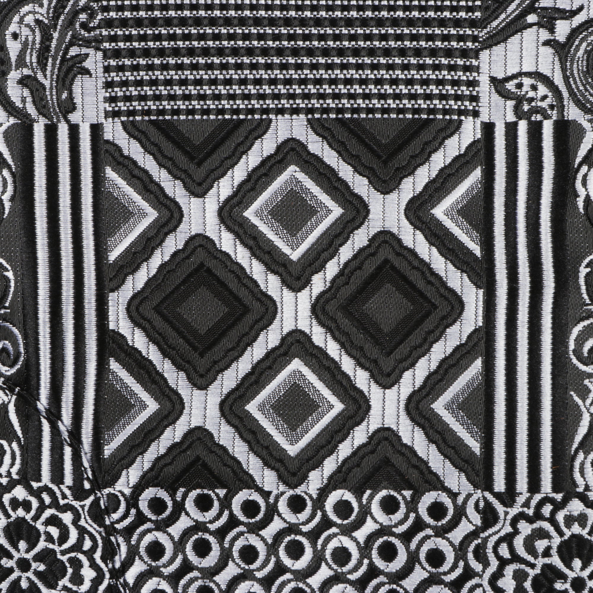 African Chess - Black Men's Jacquard Woven Luxury Formal Shirt