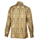 African Chess - Gold Men's Jacquard Woven Luxury Formal Shirt