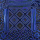 African Chess - Royal Blue Men's Jacquard Woven Luxury Formal Shirt