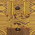 African Chess - Gold Brown Men's Jacquard Woven Luxury Formal Shirt